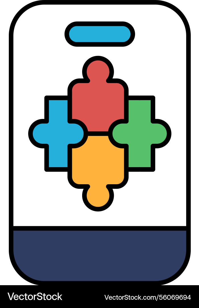 A colorful puzzle piece design is displayed A colorful puzzle piece design is displayed Vector Image