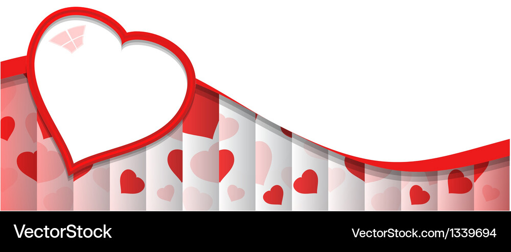 Abstract background with red heart shape Vector Image