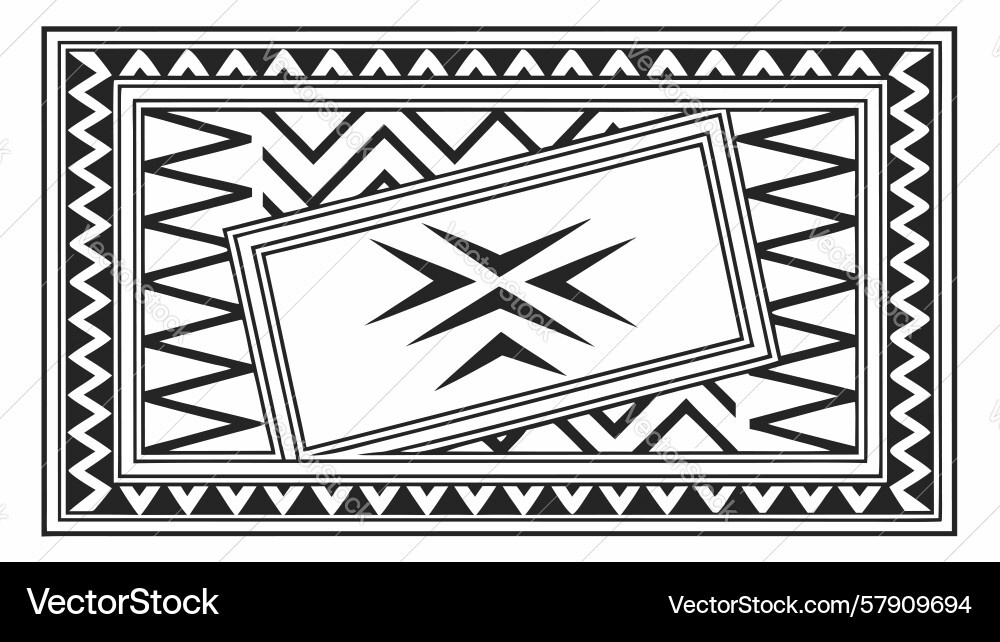 Abstract x-patterned rectangular frame design vector image
