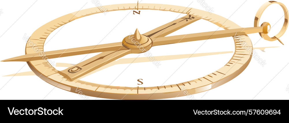 Antique navigation tool design generative ai Vector Image
