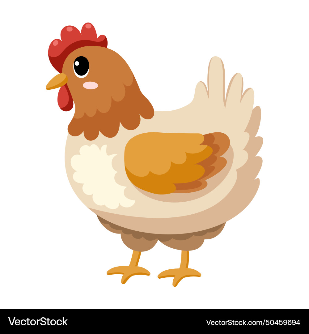 cute-funny-hen-royalty-free-vector-image-vectorstock