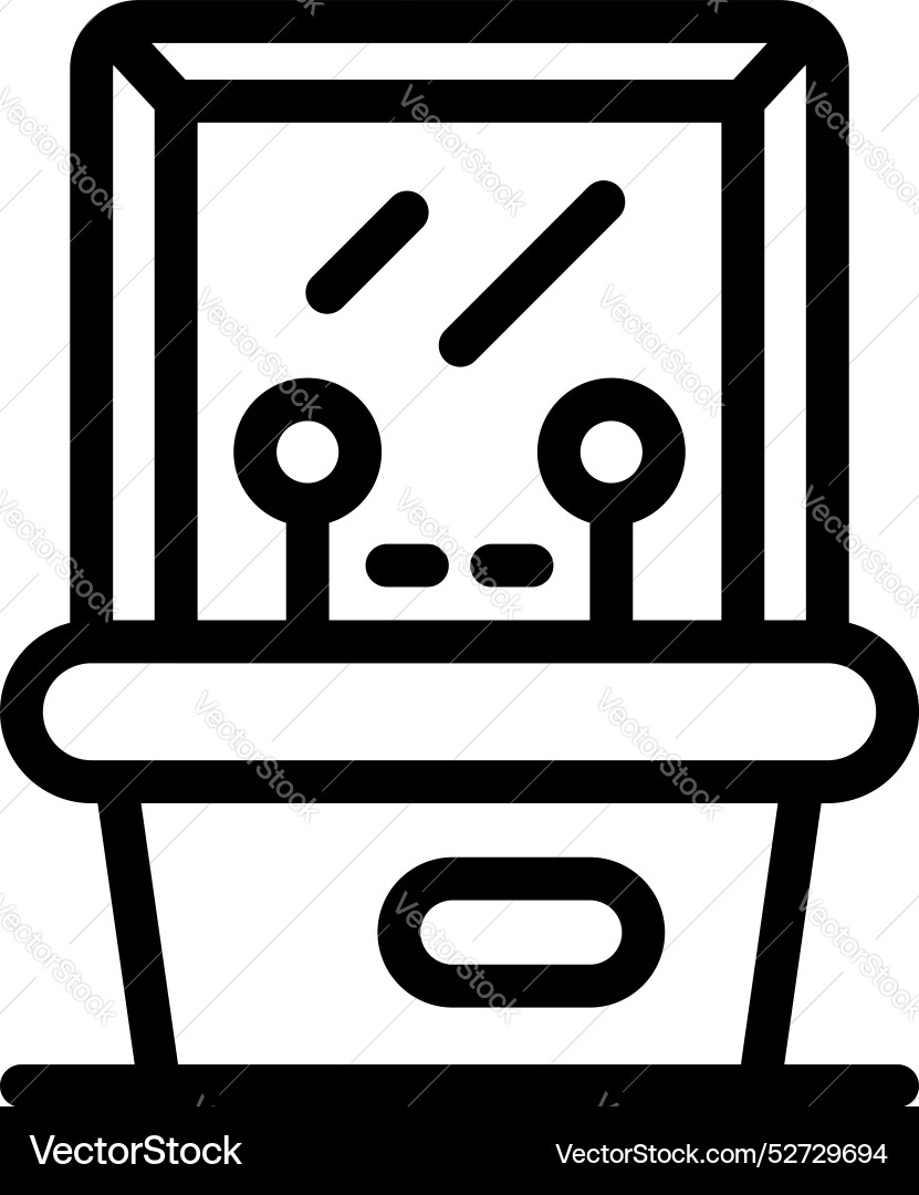 Retro arcade game machine with joysticks Retro arcade game machine with joysticks Vector Image