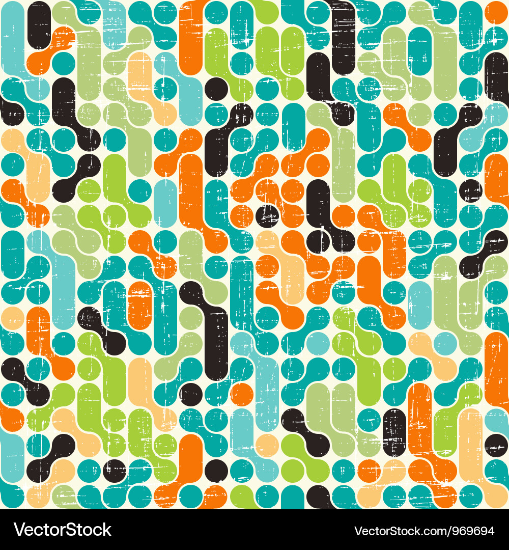 Retro Geometric Tile Pattern Vector Image