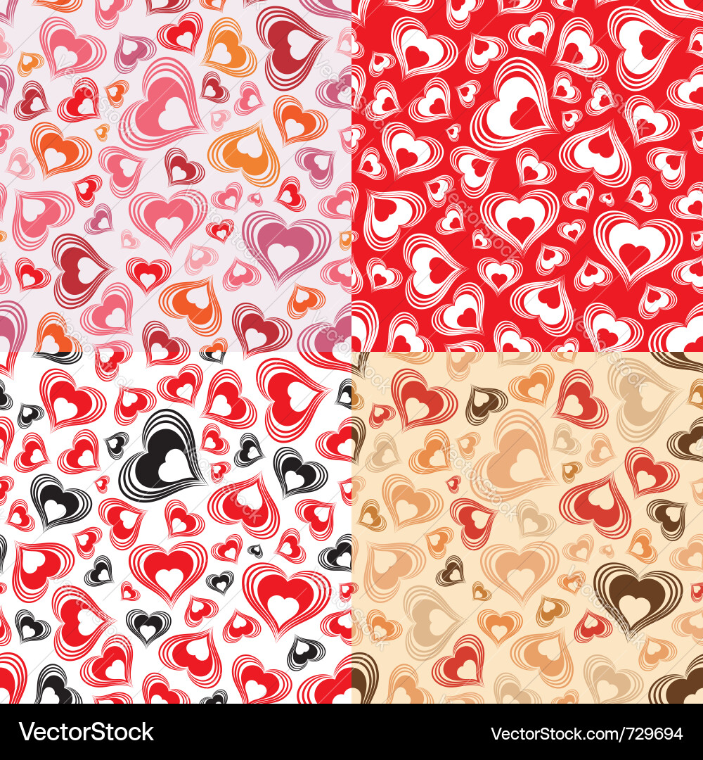 Valentine's Day Heart Pattern Vector Image