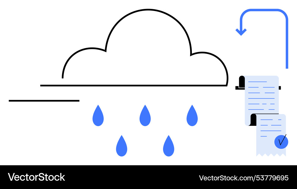 Cloud Computing und Datenmanagement mit Dokument Cloud Computing und Datenmanagement mit Dokument vektorbild