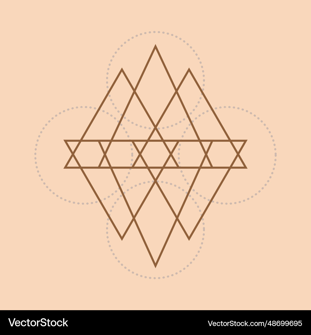Dots triangles circles abstract futuristic Vector Image