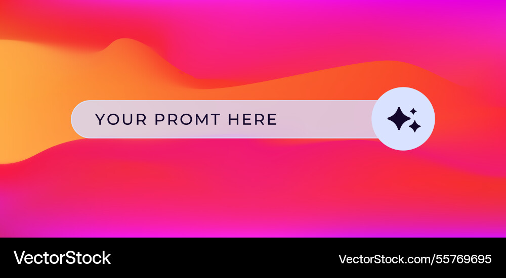 Interactive prompt bar template with customizable Vector Image