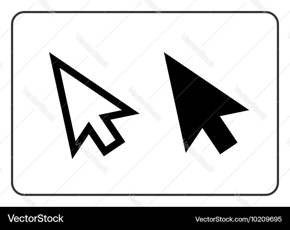 Mouse Pointer Cursor Icons Set vector image