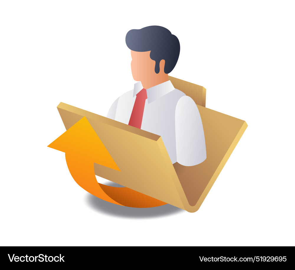 Securing personal business data in computer vector image