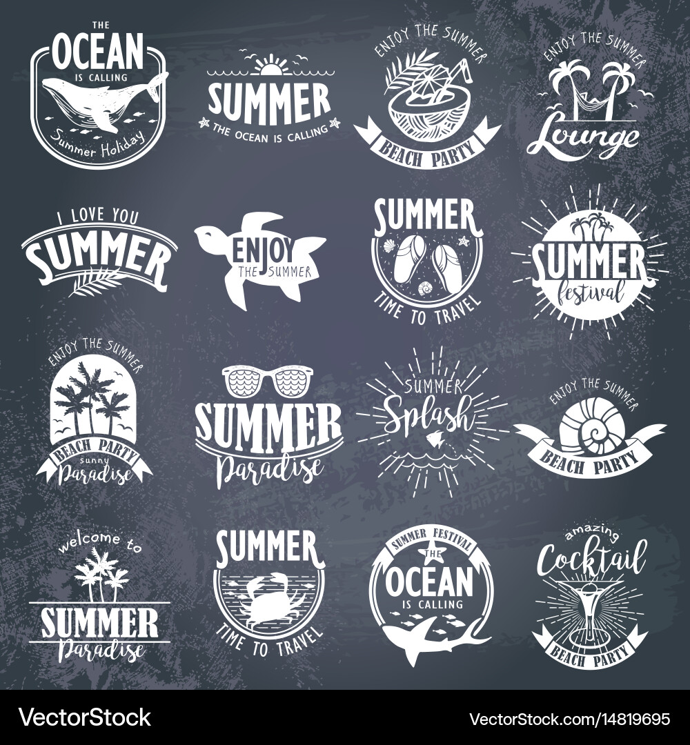 Summer designs on tropical beach background Vector Image
