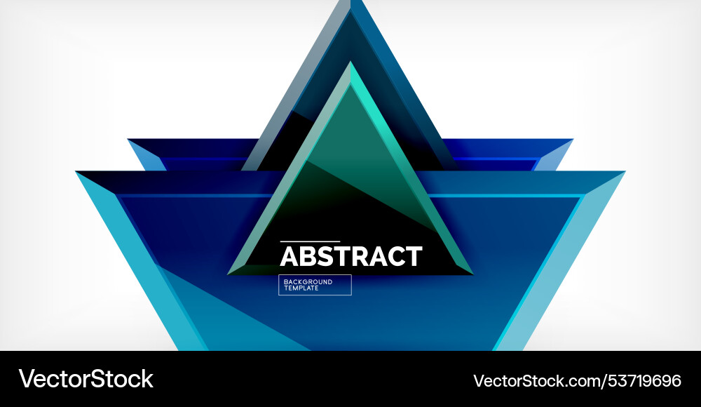 Abstract background - colorful triangles with 3d Abstract background - colorful triangles with 3d Vector Image