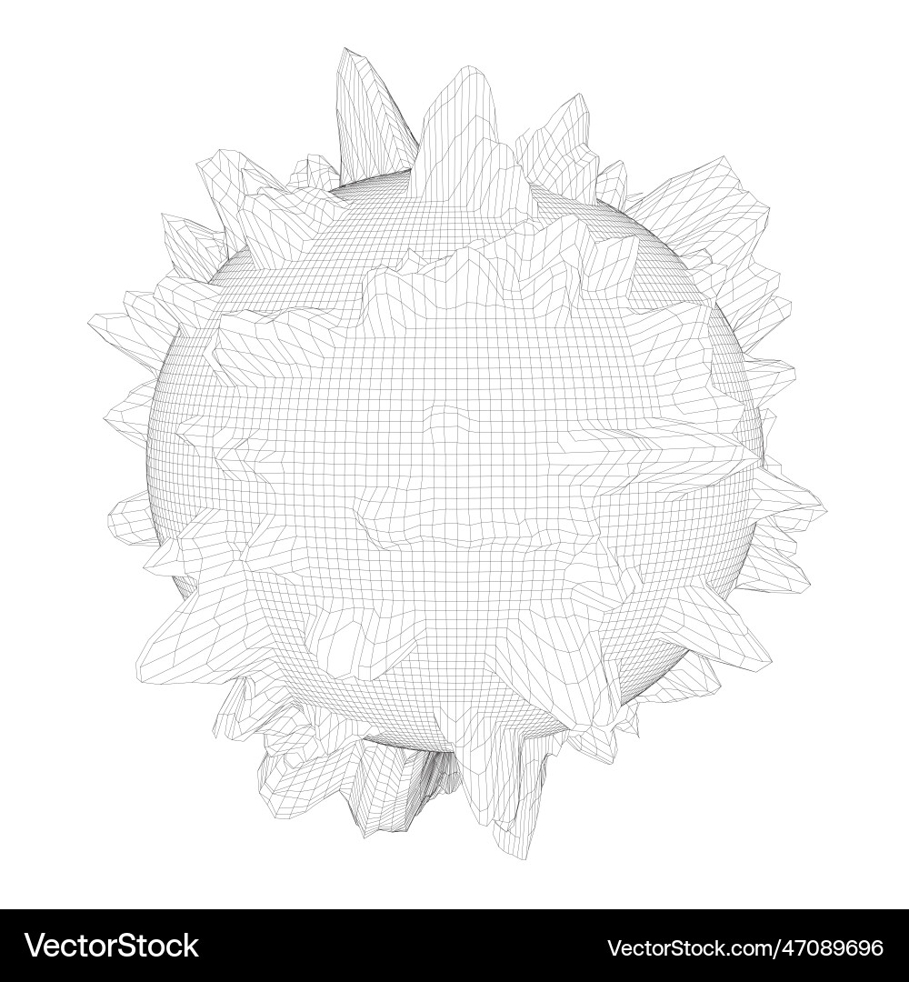 Abstract wireframe globe design on a white vector image