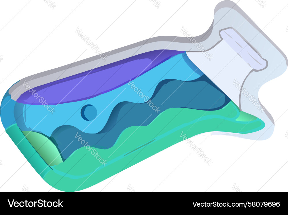 Exploding Chemical Reaction Flask Vector Image