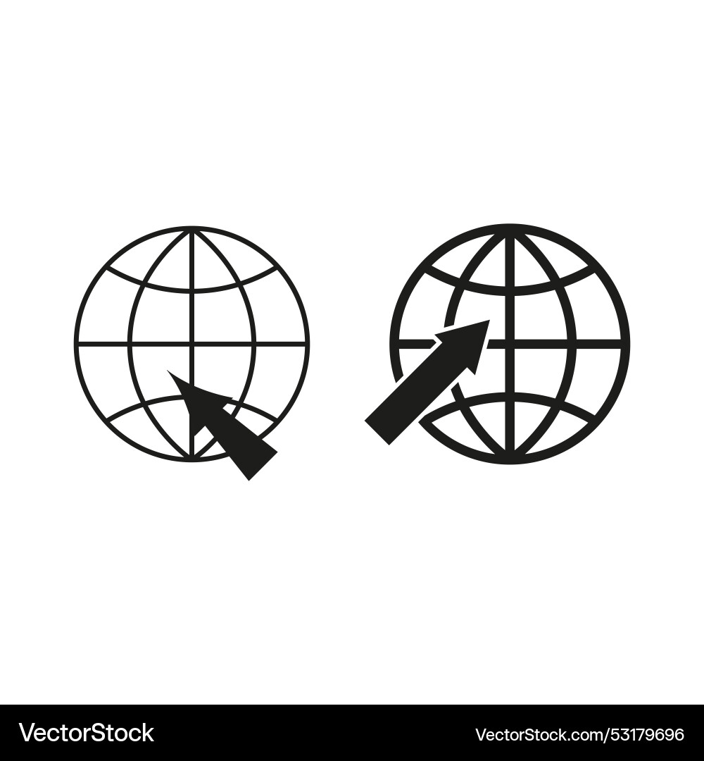Go to web icon website internet symbol eps Go to web icon website internet symbol eps vector image