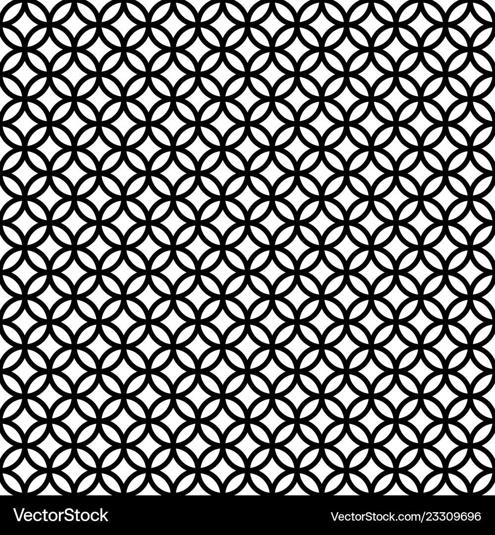 Intersecting Circles Pattern vector image