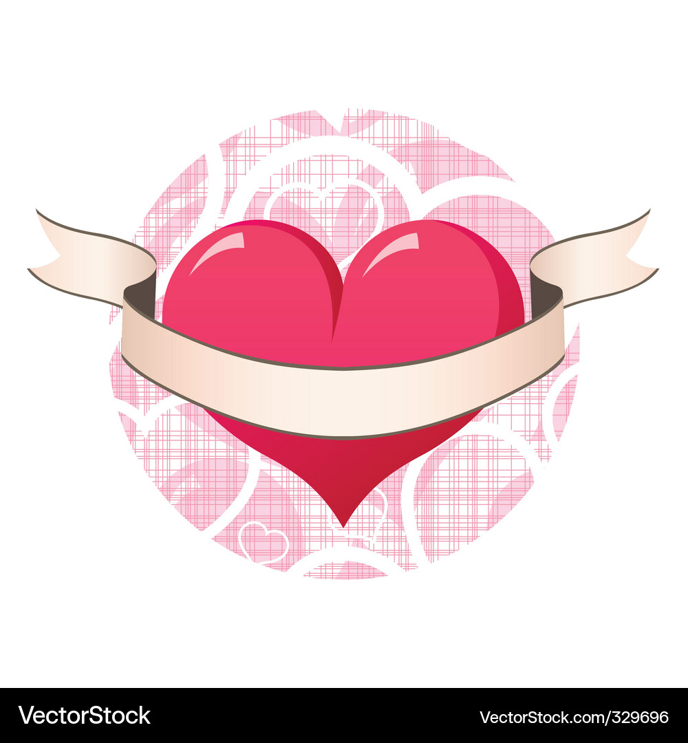 Romantic Heart Celebration Vector Image
