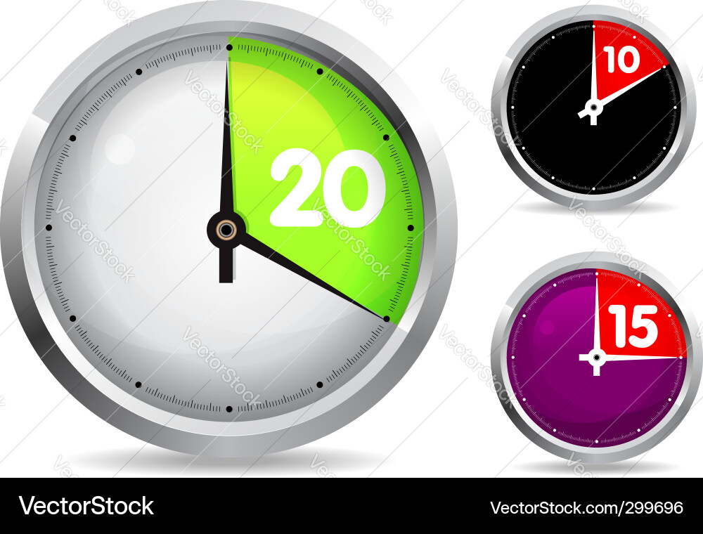 Set of Digital Timers Vector Image