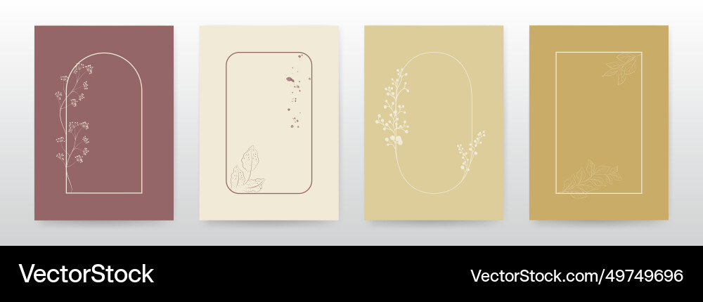 Set of minimal background frames with hand drawn Set of minimal background frames with hand drawn vector image