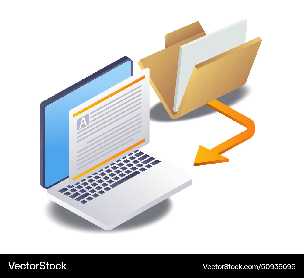 Speichern von Daten auf Computer-Ordner-Konzept flach Speichern von Daten auf Computer-Ordner-Konzept flach vektorbild