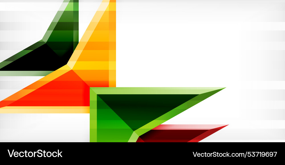 Abstract background color triangles and arrows Vector Image