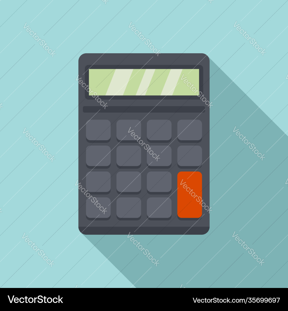 Calculator estimator icon flat style Calculator estimator icon flat style Vector Image