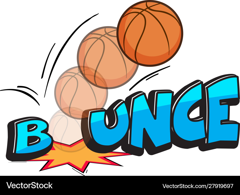Expression words design for bounce Expression words design for bounce vector image