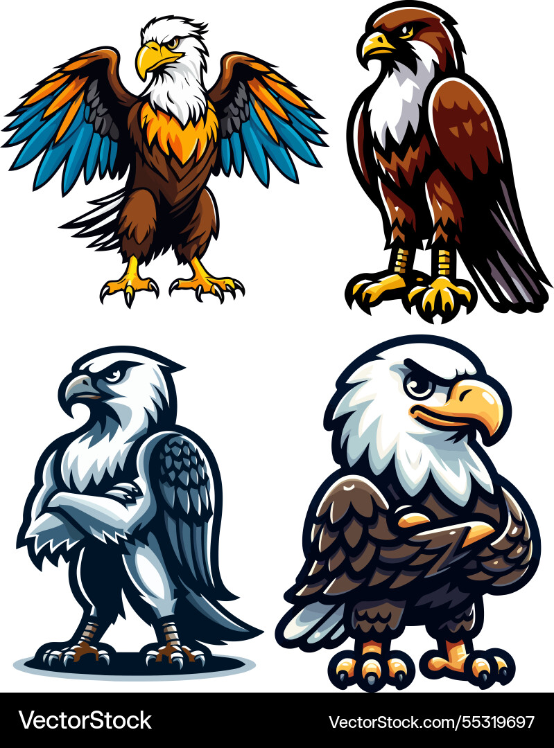 Fierce eagle mascot Royalty Free Vector Image - VectorStock