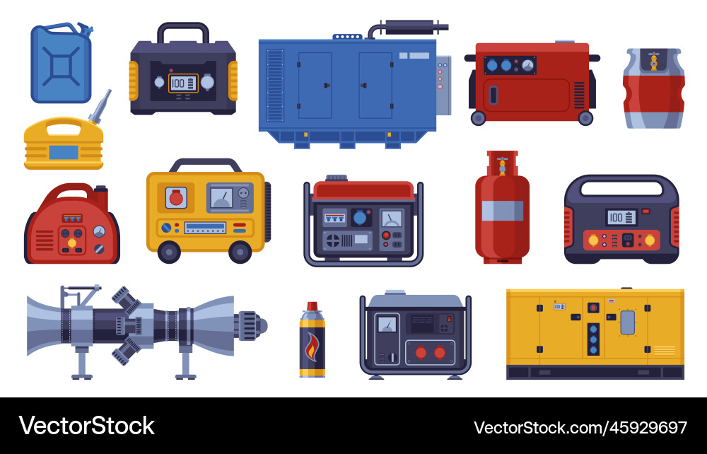 Industrial Generator Set Royalty Free Vector Image