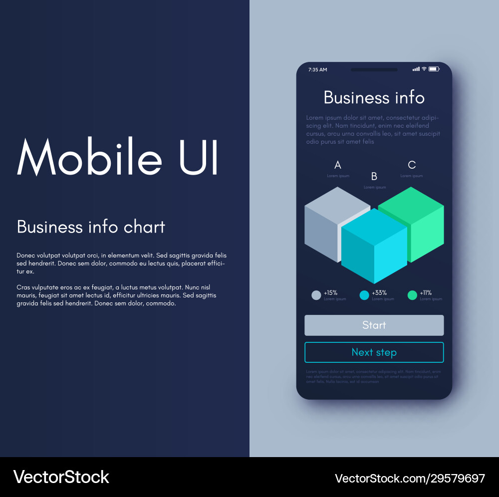 Mobile application interface ui design Mobile application interface ui design vector image
