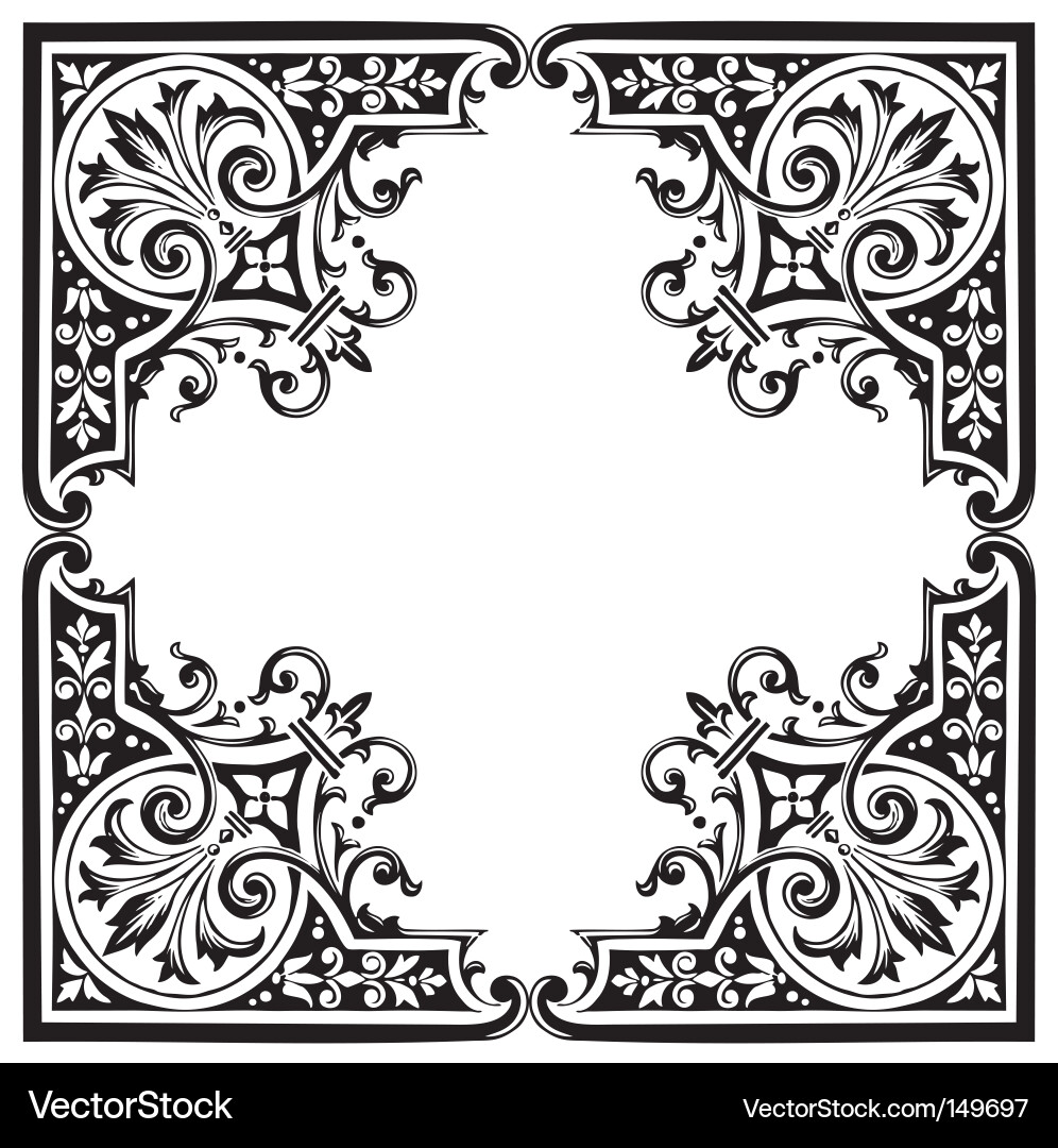 Ornate Antique Frame Border vector image