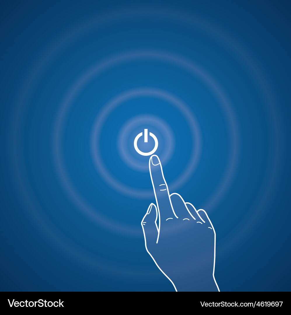 Touchscreen power button Vector Image