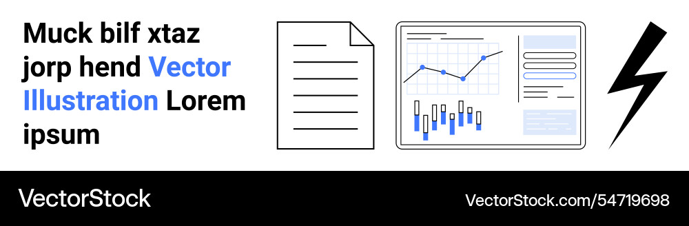 Business analysis with document analytics chart Business analysis with document analytics chart vector image