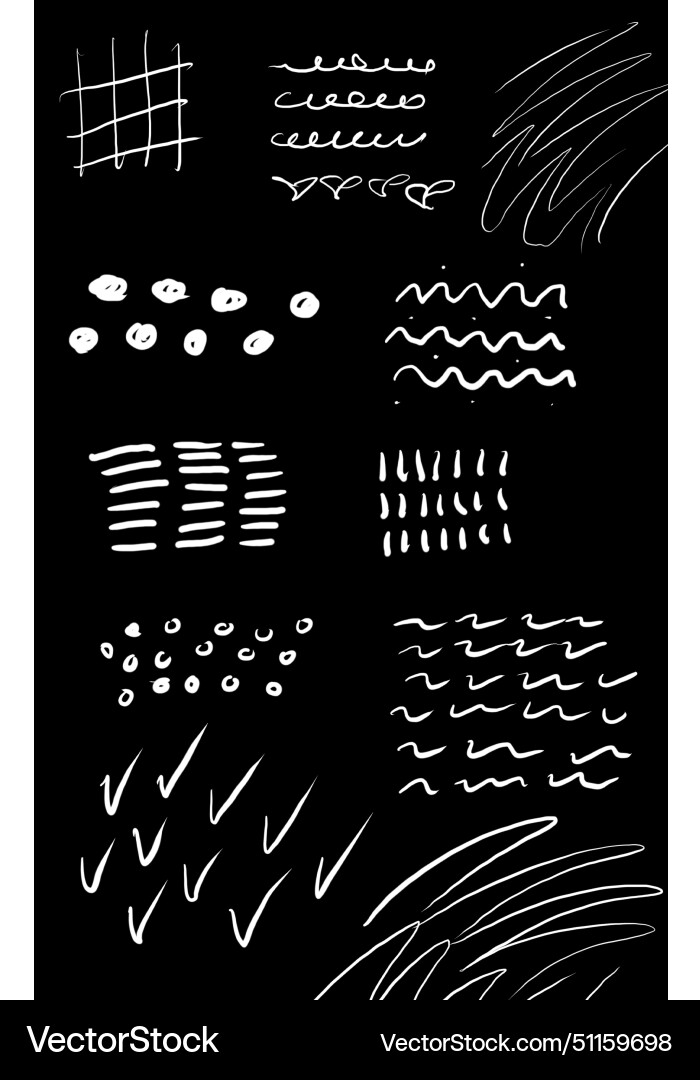 Curl and strokes are written with a pen Vector Image
