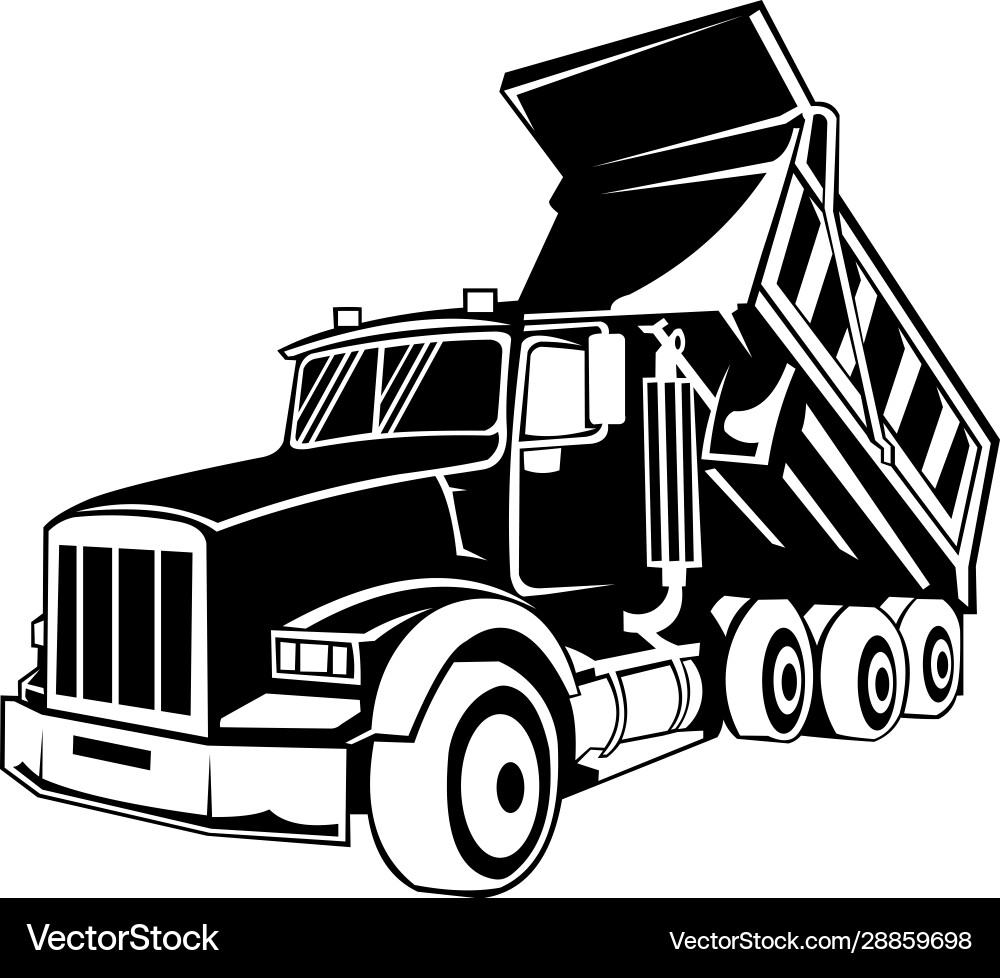Dump truck Royalty Free Vector Image - VectorStock