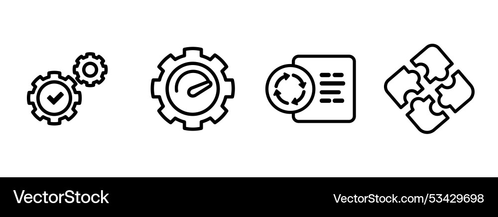 Functional Testing & Regression Icons vector image