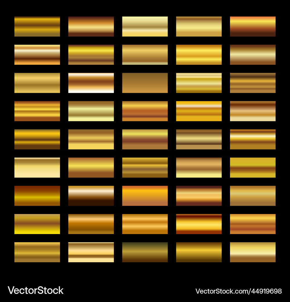 Gold gradient set background icon texture Gold gradient set background icon texture vector image