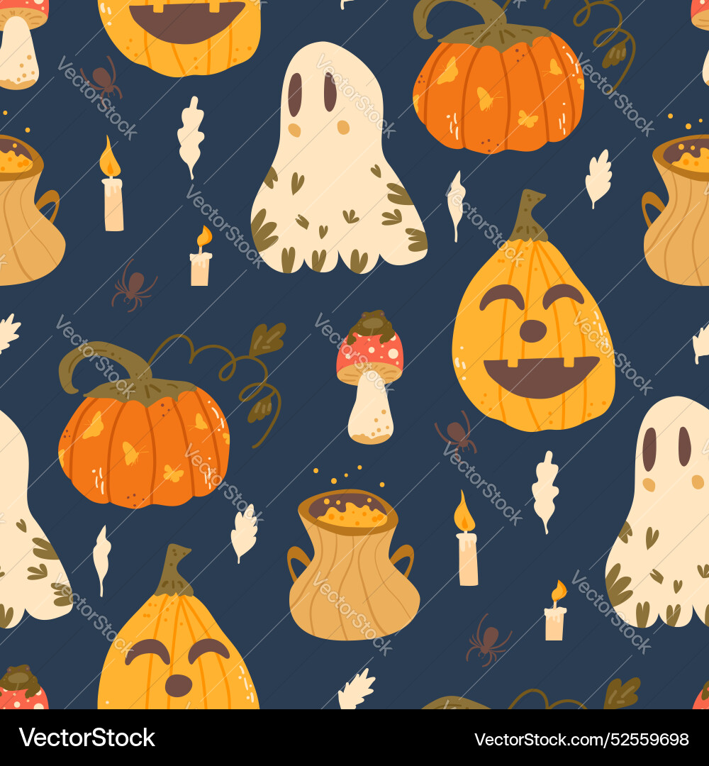 Halloween nahtlose Muster alle Hallen Eve Halloween nahtlose Muster alle Hallen Eve vektorbild