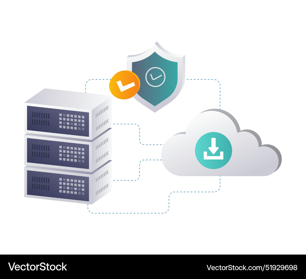 Securing sensitive transactions on cloud servers Securing sensitive transactions on cloud servers vector image