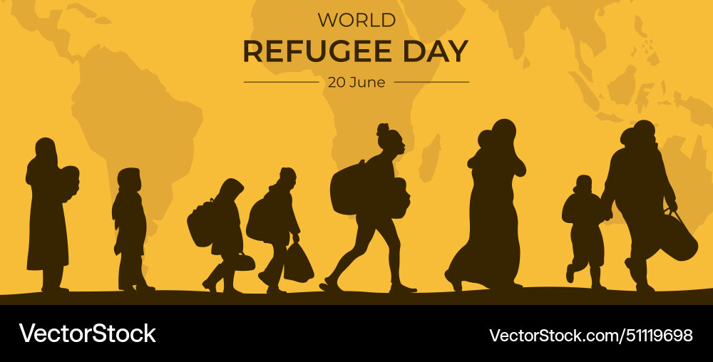 World refugee day Royalty Free Vector Image - VectorStock
