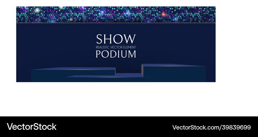 3d realistic square podium with sequence 3d realistic square podium with sequence vector image