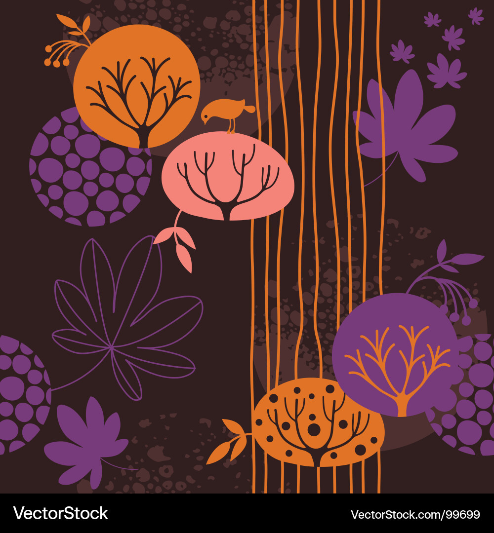Floral Autumn Seamless Pattern vector image