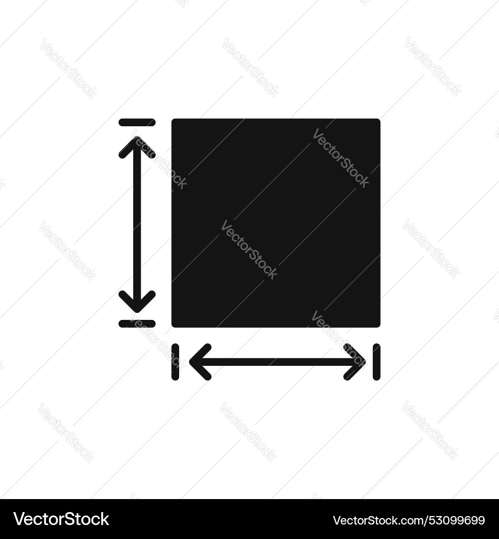 Height and width icon isolated on white background Height and width icon isolated on white background Vector Image