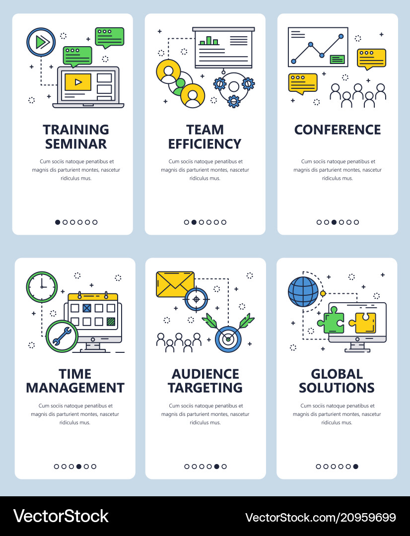 Mobile App Onboarding Templates vector image