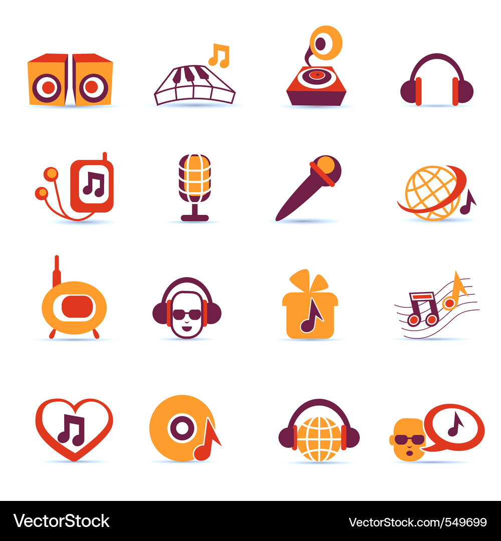 Music Icon Set Vector Image