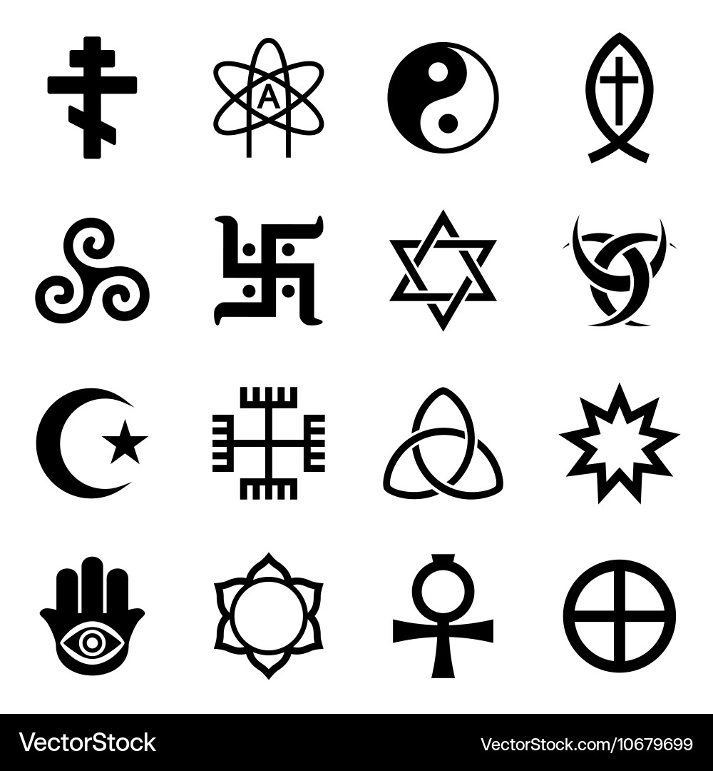 Religiöse Symbolsammlung Vektorbild