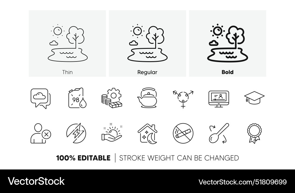 Teapot money and delete user line icons for web Teapot money and delete user line icons for web Vector Image
