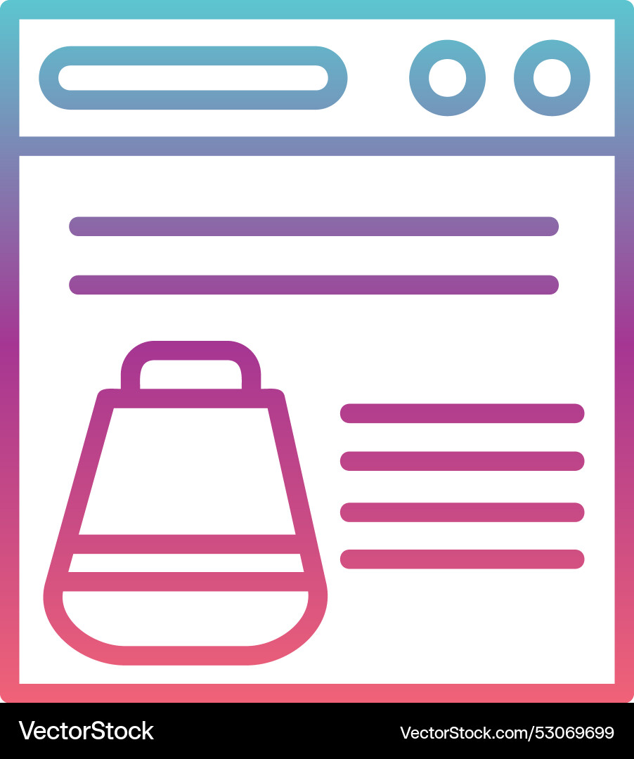 Webpage line gradient design Vector Image