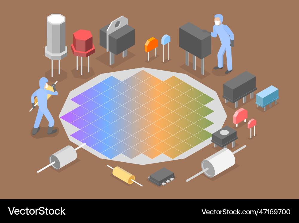 3d isometric flat conceptual Royalty Free Vector Image