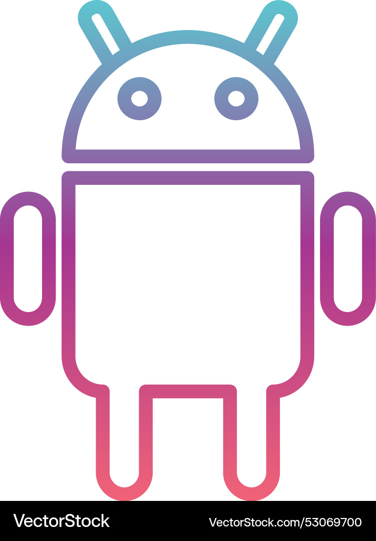 Android line gradient design Vector Image