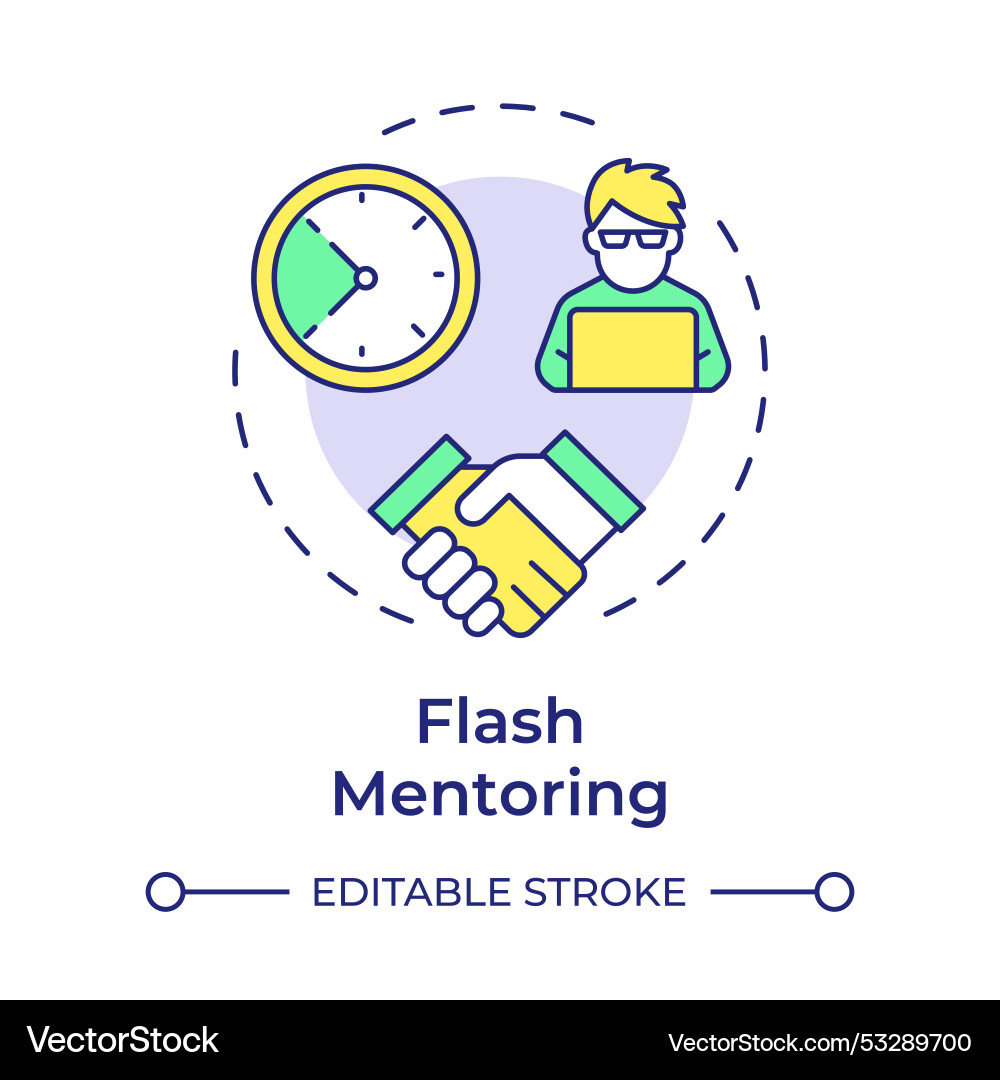 Flash mentoring multi color concept icon vector image
